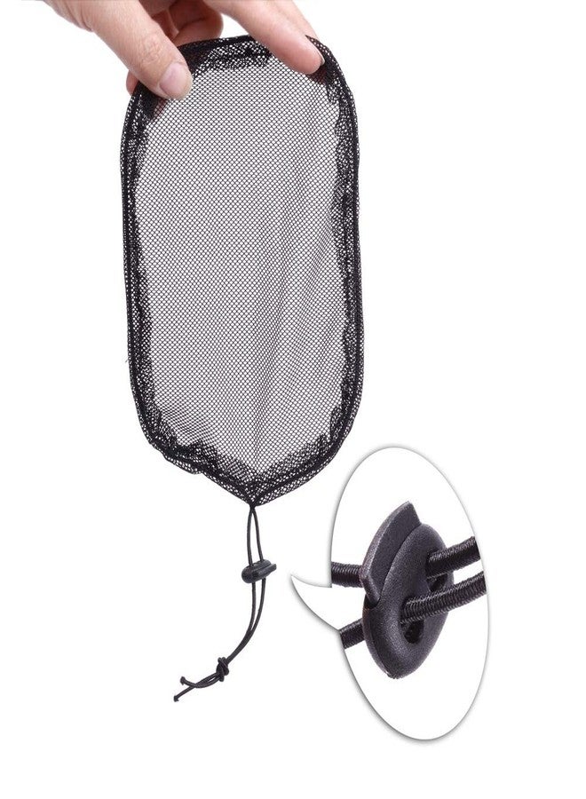 ياتشيو شبكة شعر سوداء من يانتايسيو مكونة من 5 قطع مع رباط مطاطي لعمل ذيل حصان وكعكة شعر مستعار - أداة بقاعدة مربعة للنساء - Image 4